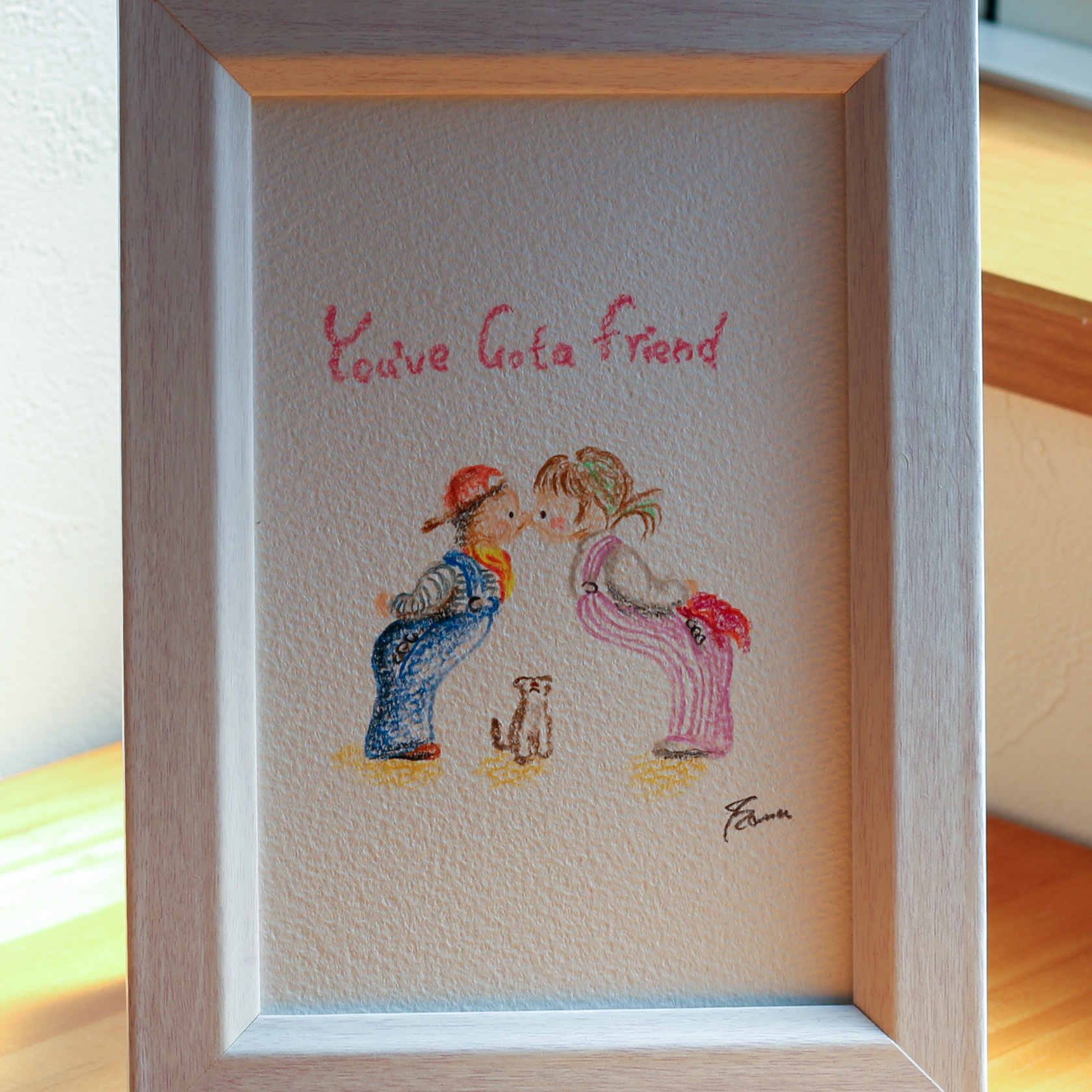 moguの色鉛筆画　君の友達